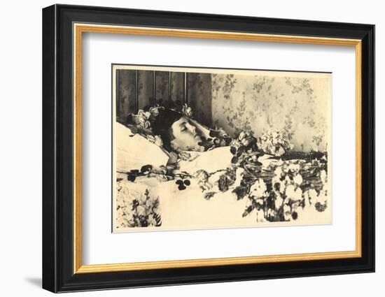 Foto Ak Prinz Luitpold Von Bayern Wittelsbach Aufgebahrt Mit Blumen-German photographer-Framed Photographic Print