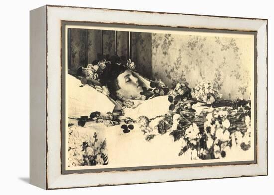 Foto Ak Prinz Luitpold Von Bayern Wittelsbach Aufgebahrt Mit Blumen-German photographer-Framed Premier Image Canvas