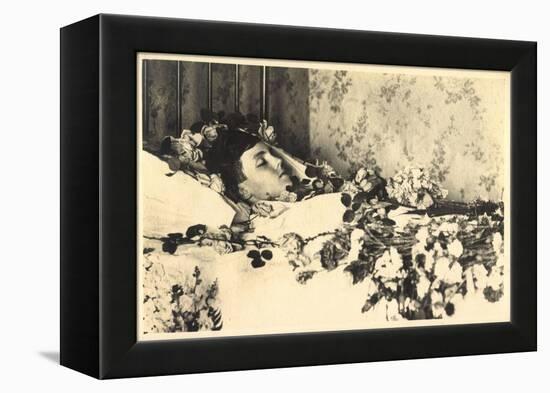 Foto Ak Prinz Luitpold Von Bayern Wittelsbach Aufgebahrt Mit Blumen-German photographer-Framed Premier Image Canvas