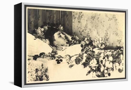 Foto Ak Prinz Luitpold Von Bayern Wittelsbach Aufgebahrt Mit Blumen-German photographer-Framed Premier Image Canvas