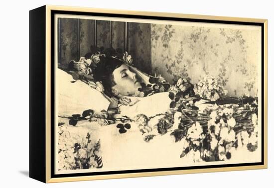 Foto Ak Prinz Luitpold Von Bayern Wittelsbach Aufgebahrt Mit Blumen-German photographer-Framed Premier Image Canvas