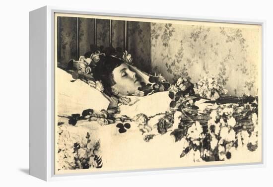 Foto Ak Prinz Luitpold Von Bayern Wittelsbach Aufgebahrt Mit Blumen-German photographer-Framed Premier Image Canvas