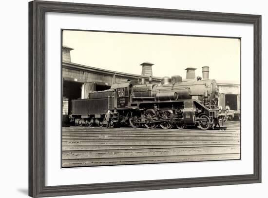 Foto Deutsche Personenlok Nr. 38 303 Sachsen, Tender-null-Framed Giclee Print