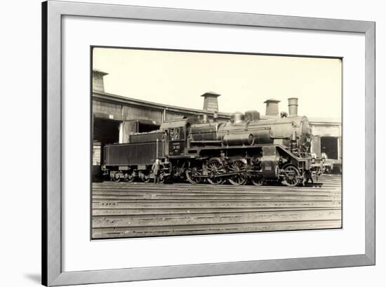 Foto Deutsche Personenlok Nr. 38 303 Sachsen, Tender-null-Framed Giclee Print