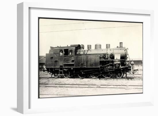 Foto Deutsche Personenlok Nr. 77 113 Pfalz, Fahrer-null-Framed Giclee Print