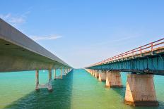 Bridges Going to Infinity. Seven Mile Bridge in Key West Florida-Fotomak-Photographic Print