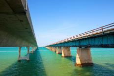 Bridges Going to Infinity. Seven Mile Bridge in Key West Florida-Fotomak-Photographic Print