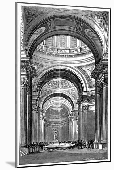 Foucault's Pendulum in the Panthéon, Paris, 1900-null-Mounted Giclee Print