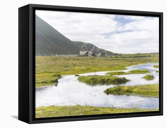 Foula Part of Shetland Islands, it Is One of Most Remote Permanently Inhabited Islands , Background-Martin Zwick-Framed Premier Image Canvas