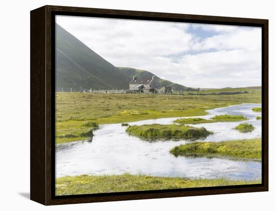 Foula Part of Shetland Islands, it Is One of Most Remote Permanently Inhabited Islands , Background-Martin Zwick-Framed Premier Image Canvas