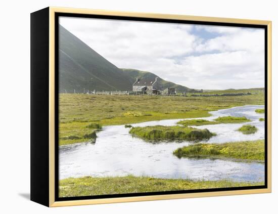 Foula Part of Shetland Islands, it Is One of Most Remote Permanently Inhabited Islands , Background-Martin Zwick-Framed Premier Image Canvas