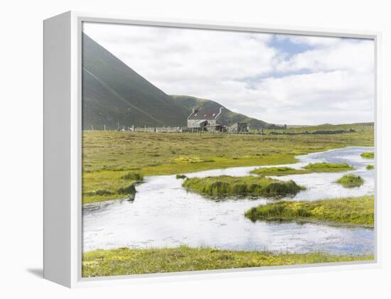 Foula Part of Shetland Islands, it Is One of Most Remote Permanently Inhabited Islands , Background-Martin Zwick-Framed Premier Image Canvas