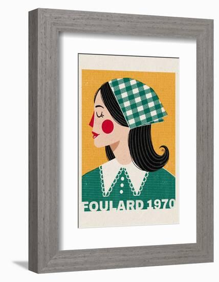 Foulard French Fashion Portrait-Julia Leister-Framed Photographic Print