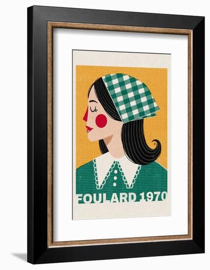 Foulard French Fashion Portrait-Julia Leister-Framed Photographic Print