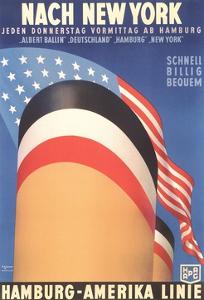 Hamburg America Line, Ship Funnel by Found Image Press