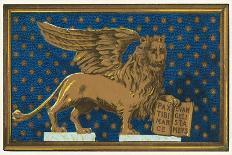 Winged Lion with Book-Found Image Press-Giclee Print