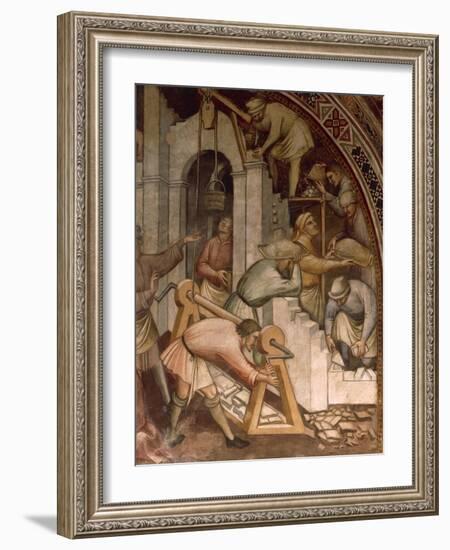 Foundation of Alexandria, Scene from Stories of Alexander III, 1407-1408-Spinello Aretino-Framed Giclee Print