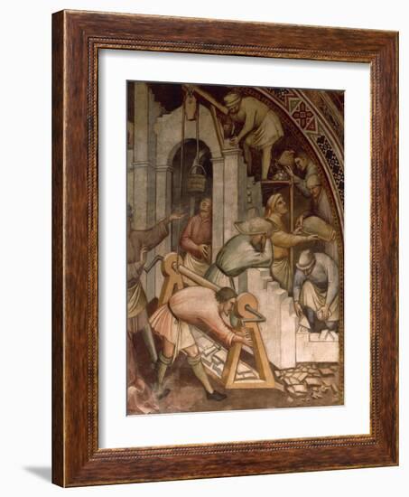 Foundation of Alexandria, Scene from Stories of Alexander III, 1407-1408-Spinello Aretino-Framed Giclee Print