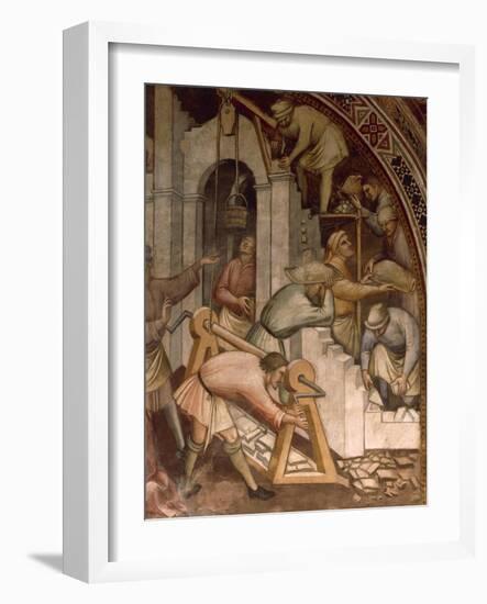 Foundation of Alexandria, Scene from Stories of Alexander III, 1407-1408-Spinello Aretino-Framed Giclee Print