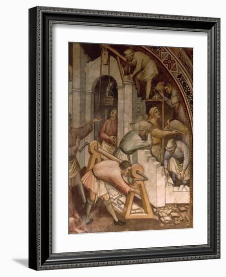 Foundation of Alexandria, Scene from Stories of Alexander III, 1407-1408-Spinello Aretino-Framed Giclee Print