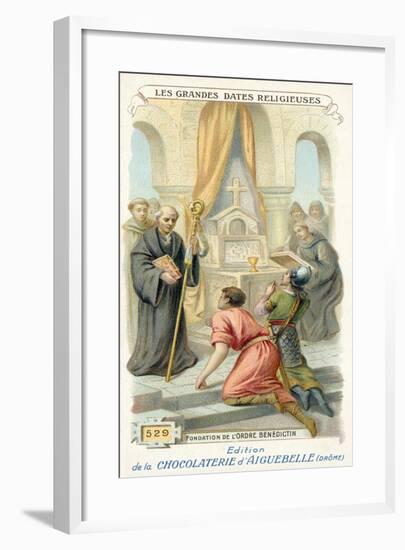 Foundation of the Benedictine Order, 529-null-Framed Giclee Print