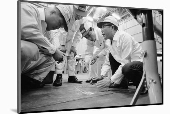 Founder of Honda, Soichura Honda Speaking to Engineers at Honda Plant, Tokyo, Japan, 1967-Takeyoshi Tanuma-Mounted Photographic Print