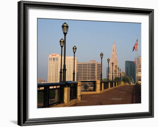 Founder's Bridge over the Connecticut River, Hartford, Connecticut-Jerry & Marcy Monkman-Framed Photographic Print