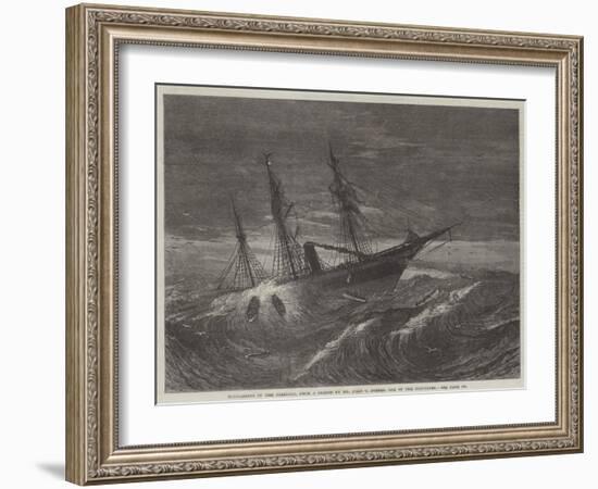 Foundering of the Hibernia-null-Framed Giclee Print