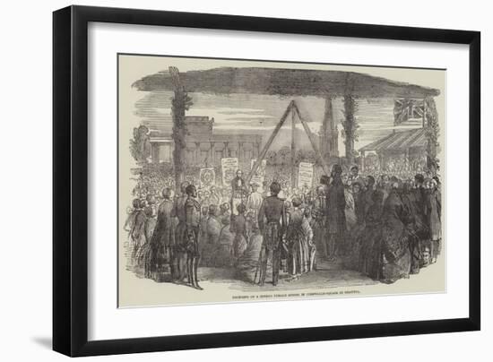 Founding of a Hindoo Female School in Cornwallis-Square at Calcutta-null-Framed Giclee Print