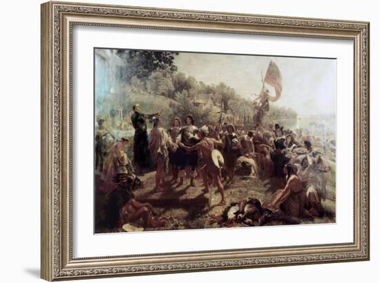 Founding of the Colony of Maryland-Emanuel Gottlieb Leutze-Framed Giclee Print