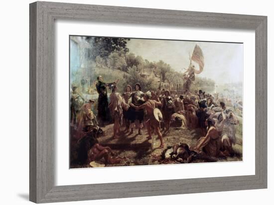 Founding of the Colony of Maryland-Emanuel Gottlieb Leutze-Framed Giclee Print