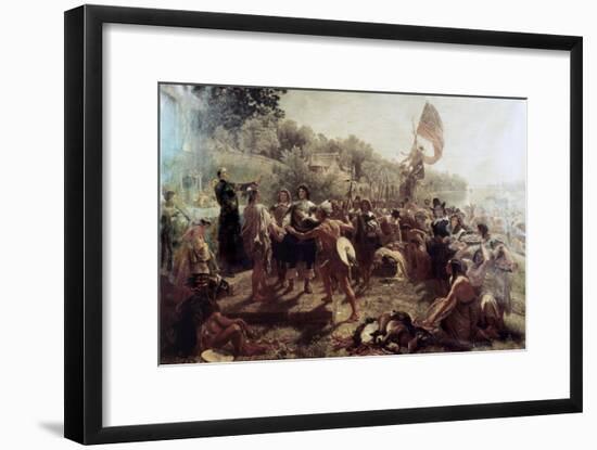 Founding of the Colony of Maryland-Emanuel Gottlieb Leutze-Framed Giclee Print