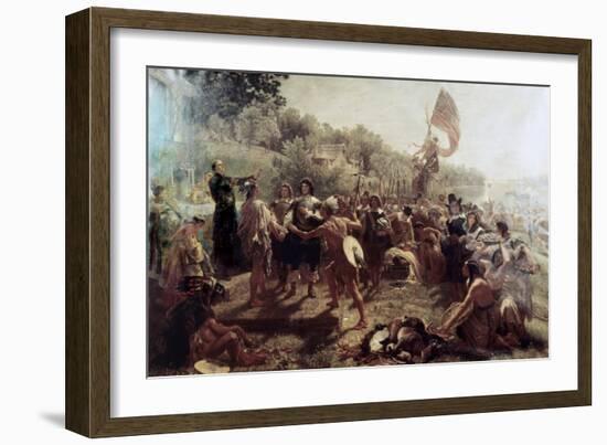 Founding of the Colony of Maryland-Emanuel Gottlieb Leutze-Framed Giclee Print