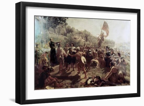 Founding of the Colony of Maryland-Emanuel Gottlieb Leutze-Framed Giclee Print