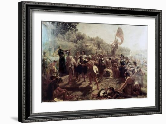 Founding of the Colony of Maryland-Emanuel Gottlieb Leutze-Framed Giclee Print