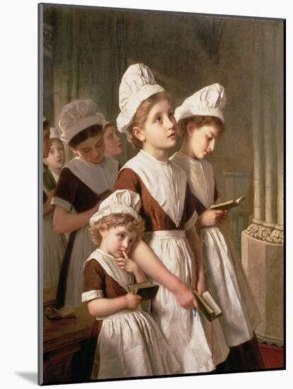 Foundling Girls at Prayer in the Chapel, C.1877-Sophie Anderson-Mounted Giclee Print