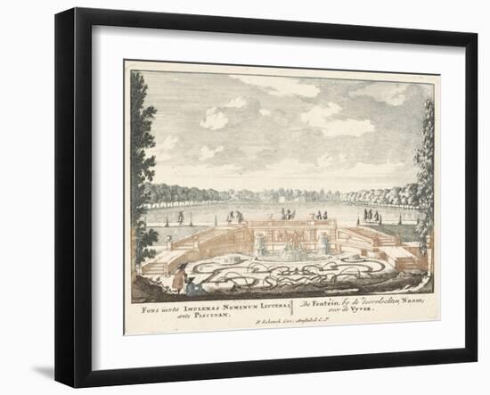 Fountain and large pond in the gardens of Het Loo Palace, 1694-97-Jan I van Call-Framed Giclee Print