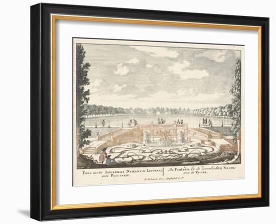 Fountain and large pond in the gardens of Het Loo Palace, 1694-97-Jan I van Call-Framed Giclee Print