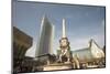 Fountain and Monument, Augustus Plaza, Leipzig, Germany-Dave Bartruff-Mounted Photographic Print