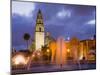 Fountain and Museum of Man in Balboa Park, San Diego, California-null-Mounted Photographic Print