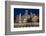 Fountain and Plaza De Cibeles Palace (Palacio De Comunicaciones) at Dusk, Plaza De Cibeles, Madrid-Charles Bowman-Framed Photographic Print