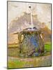 Fountain and Urn with Water and Moss at Chateau Saint Cosme, Gigondas, Vaucluse-Per Karlsson-Mounted Photographic Print