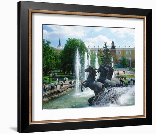 Fountain at Alexander Garden, Moscow, Russia-null-Framed Art Print