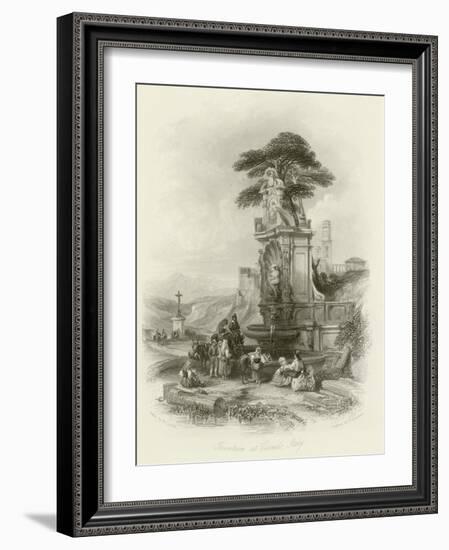 Fountain at Carnelo-William Leighton Leitch-Framed Giclee Print