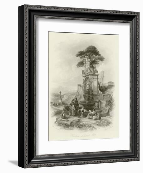 Fountain at Carnelo-William Leighton Leitch-Framed Giclee Print