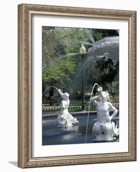 Fountain at Forsyth Park, Savannah, Georgia, USA-Adam Jones-Framed Photographic Print