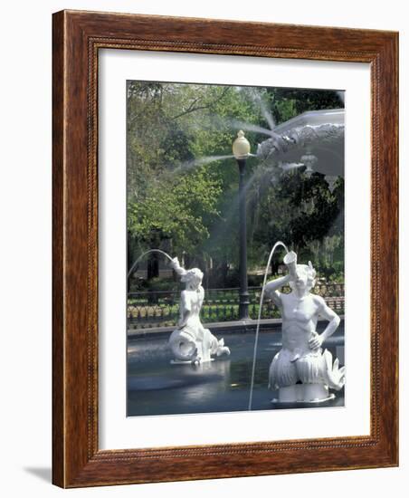 Fountain at Forsyth Park, Savannah, Georgia, USA-Adam Jones-Framed Photographic Print