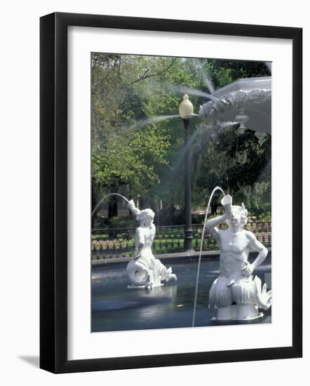 Fountain at Forsyth Park, Savannah, Georgia, USA-Adam Jones-Framed Photographic Print