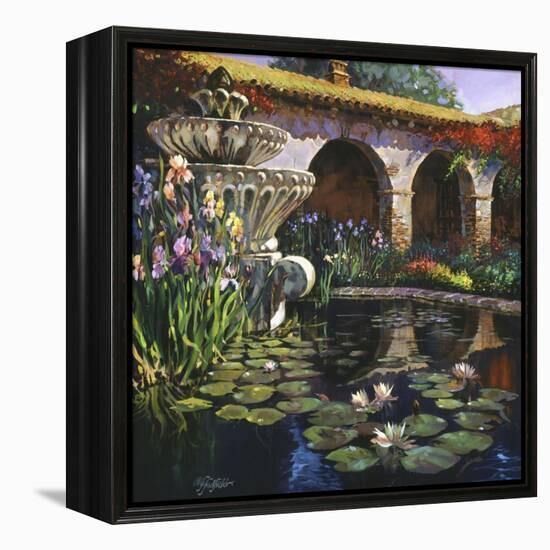 Fountain at San Miguel II-Clif Hadfield-Framed Stretched Canvas