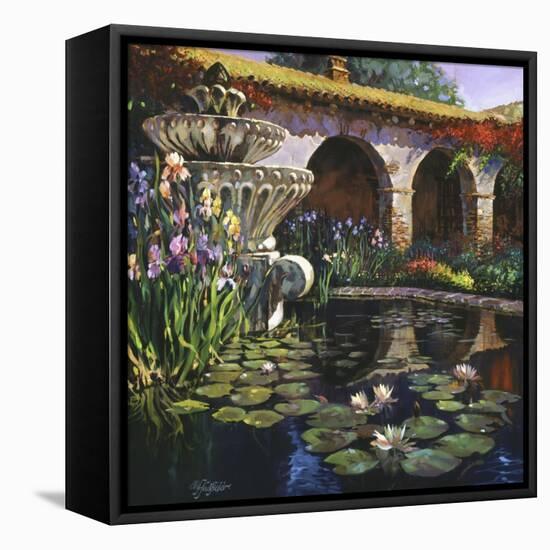 Fountain at San Miguel II-Clif Hadfield-Framed Stretched Canvas